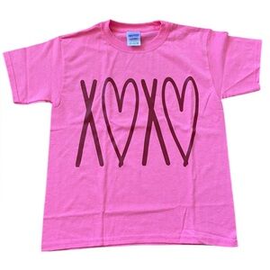 XOXO pink girls Valentine’s Day tee shirt